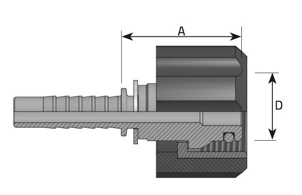 Hogedrukreiniger koppeling Type FK - 15mm, M22x1.5 (Slangmaat: 1/4'')