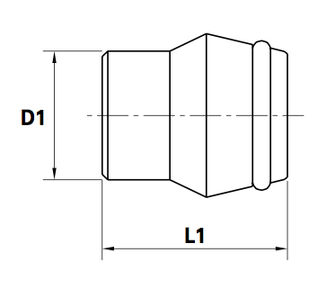 PLUG L/S FEMALE DIN2353 24° met O-ring ( L12 )