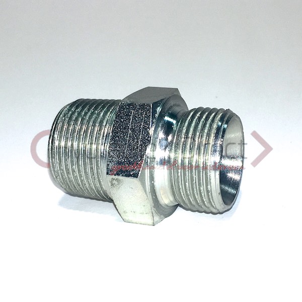 Adapter male BSPP-male BSPT (Koppelingsmaat 1: 1/2'', Koppelingsmaat 2: 1/4'')